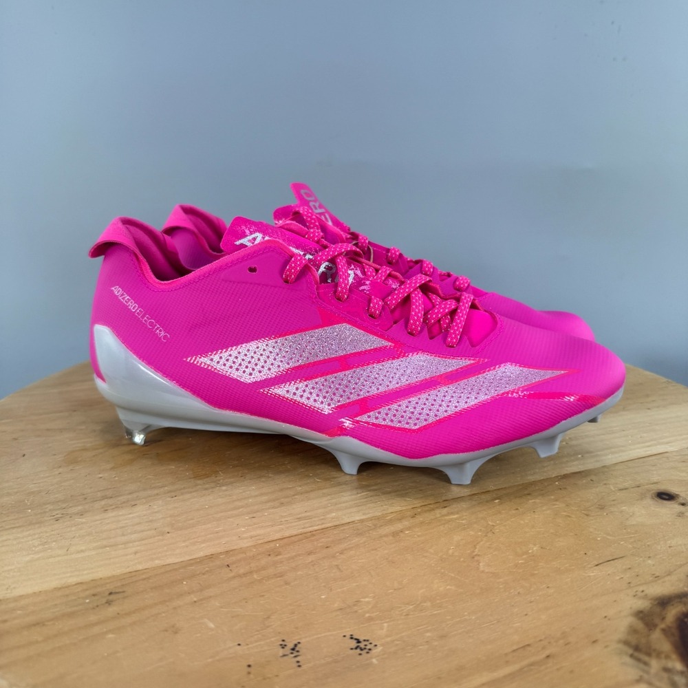 Adidas Adizero Electric II Mens Size 9.5 Team Shock Pink Football Cleats NEW